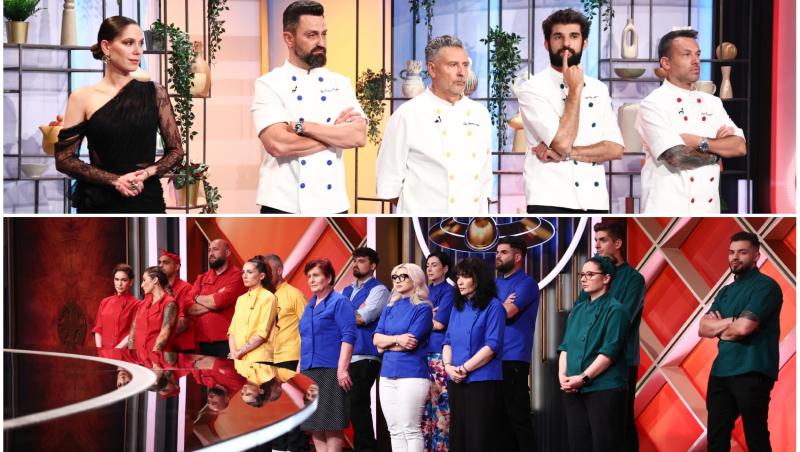colaj foto cu cu irina fodor, chefii si concurentii de la chefi la cutite sezonul 16