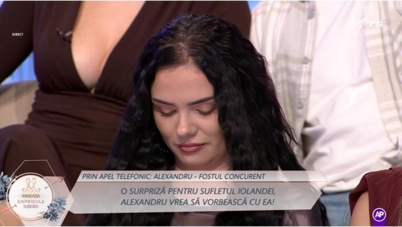 Mireasa, sezon 12. Iolanda l-a auzit pe Alexandru la telefon. Ce i-a transmis băiatul: „Sunt cu gândul la tine”