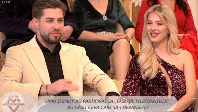 Mireasa, sezon 12. Cum a fost task-ul telefoanelor pentru Emily și Liviu. Cei doi au fost votați de casă să participe la task