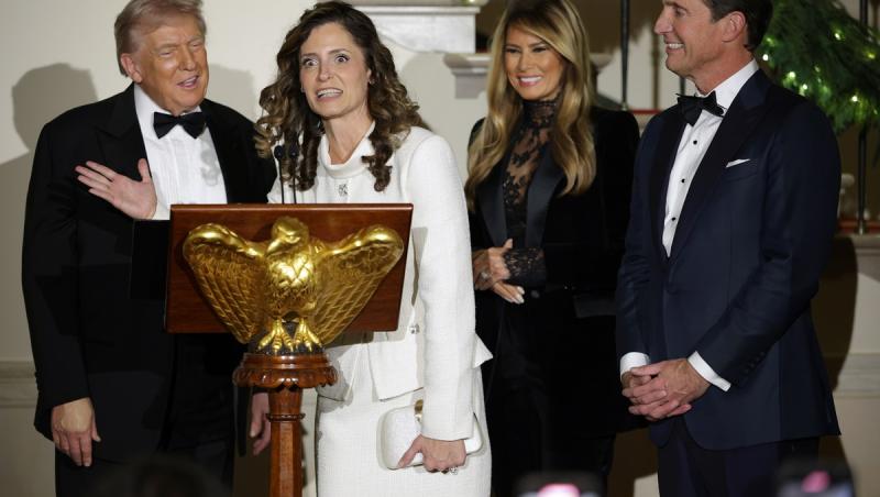 melania și Donald Trump, Congressional Ball 2025, pe scenă
