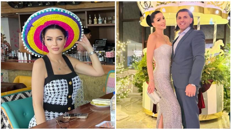 Colaj cu Brigitte Pastramă în două ipostaze diferite alături de Florin Pastramă