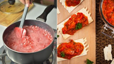 Rețeta italiană de Salsa Rossa cu ardei gras pentru m&acirc;ncăruri delicioase cu carne