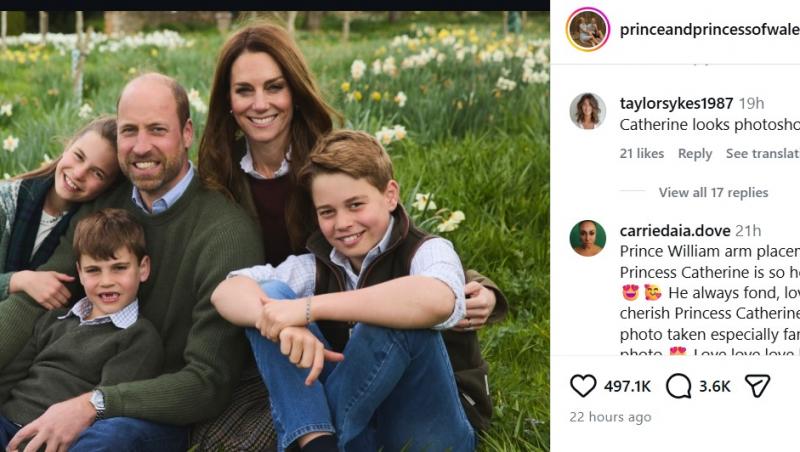 Prințul William și Kate Middleton au postat felicitarea anuală de Crăciun. Ce ținute au ales și ce detaliu iese în evidență