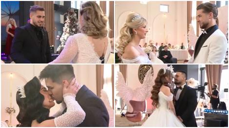Finala sezonului 12 Mireasa. Reacția băieților c&acirc;nd &icirc;și văd miresele. Finalistele au strălucit &icirc;n rochiile superbe