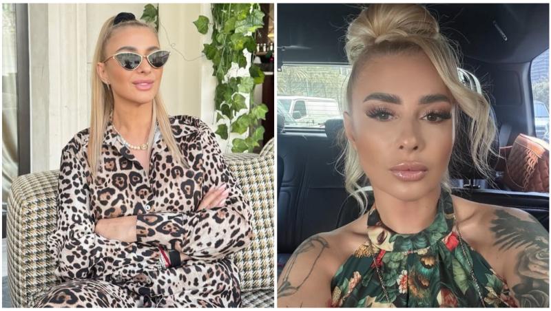 Colaj cu Anamaria Prodan &icirc;n două ipostaze diferite