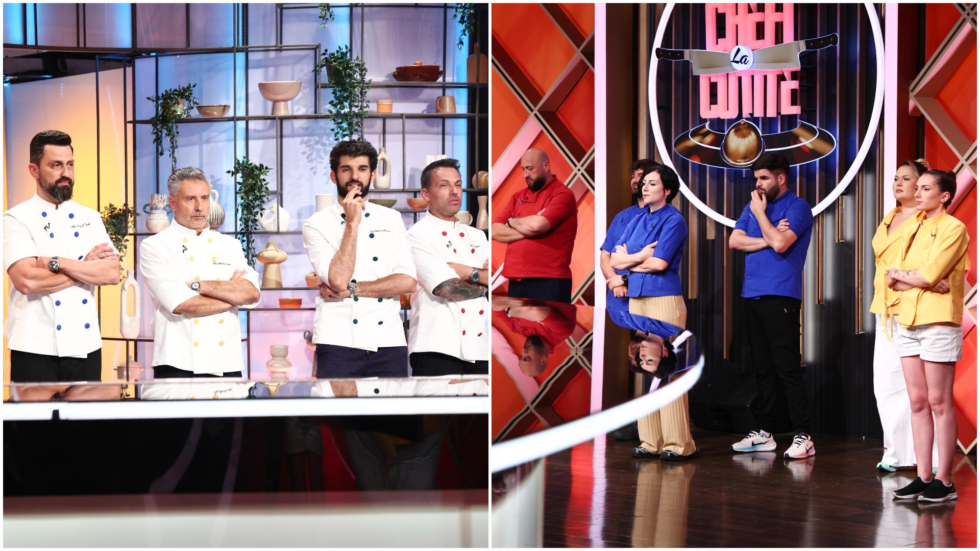 Chef Richard Abou Zaki, Chef Alexandru Sautner, Chef Ștefan Popescu, Chef Orlando Zaharia, Irina Fodor și câțiva concurenți din sezonul 16 Chefi la cuțite