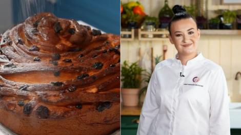 Rețeta de cozonac - trandafir cu fructe confiate a lui chef Roxana Blenche. Dulcele cu care îți vei impresiona oaspeții de Crăciun