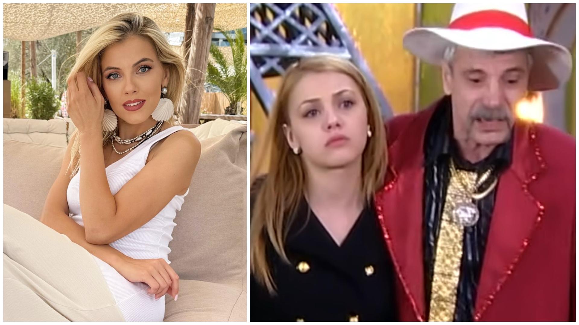 Colaj cu Andreea Ibacka în două ipostaze diferite