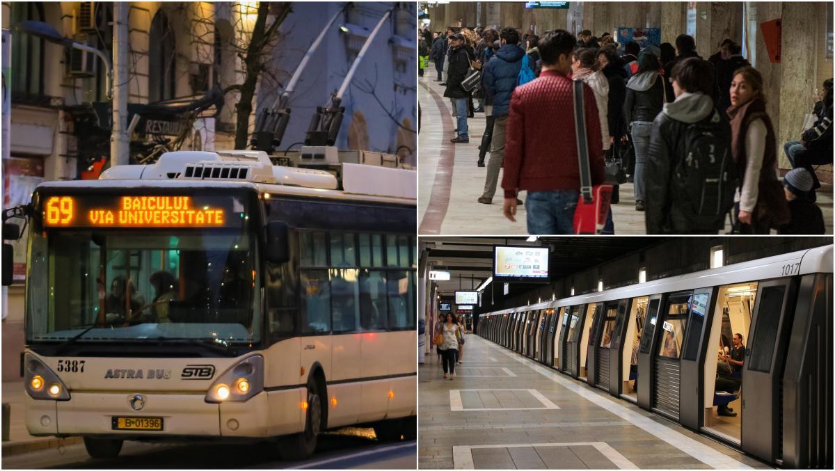 Program STB și Metrorex de Sărbători. Cum vor circula mijloacele de transport &icirc;n comun
