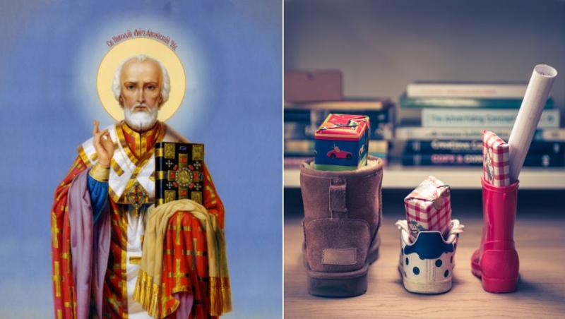 colaj sfântul nicolae, ghetuțe pline de cadouri