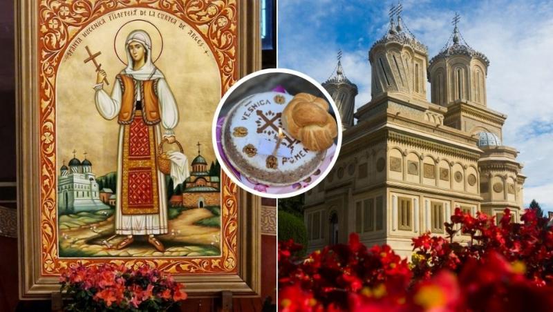 colaj icoană sfânta filofteia, mănăstirea de la curtea de argeș, colivă