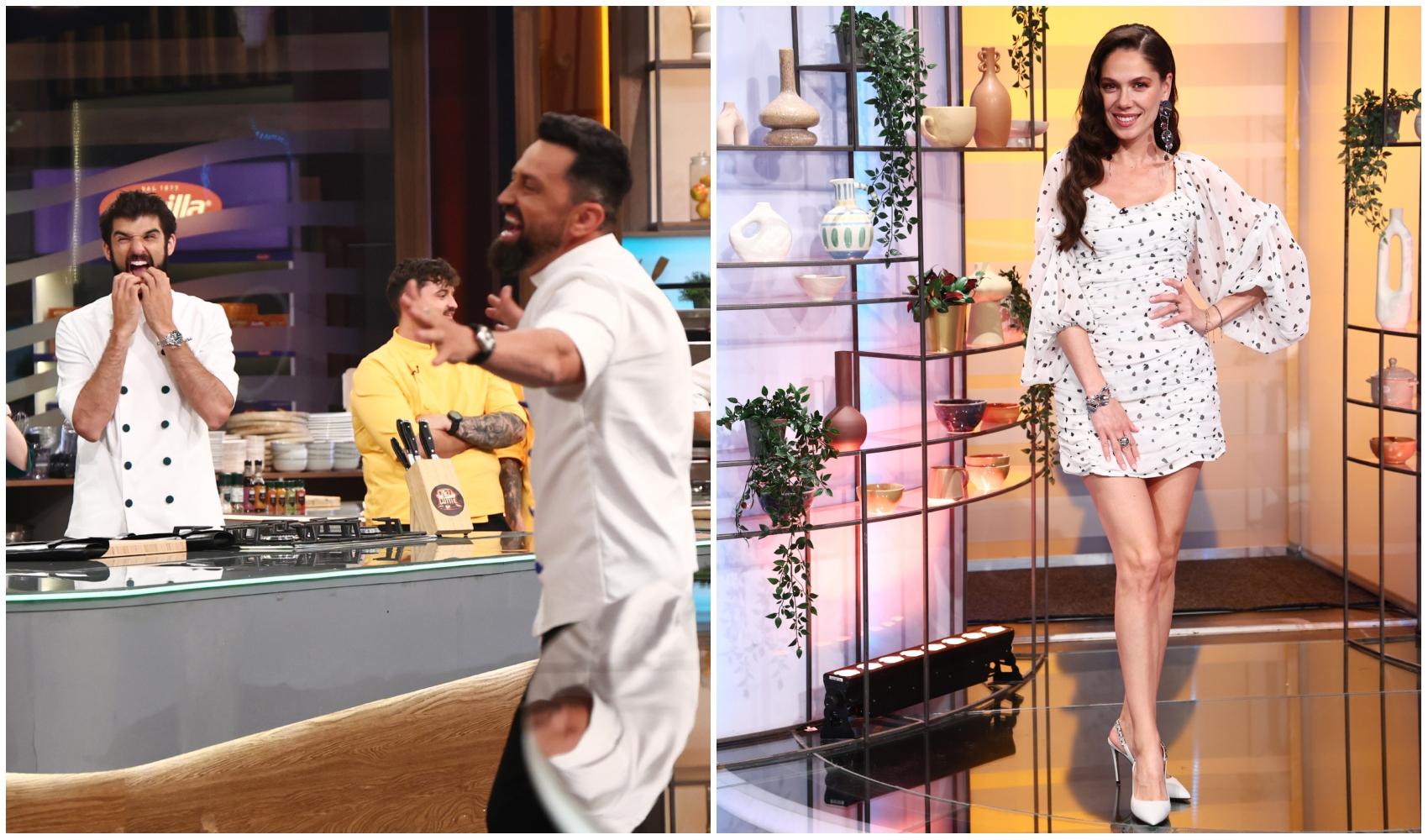 colaj foto cu chef richard abou zaki, orlando zaharia si irina fodor la chefi la cutite sezonul 16