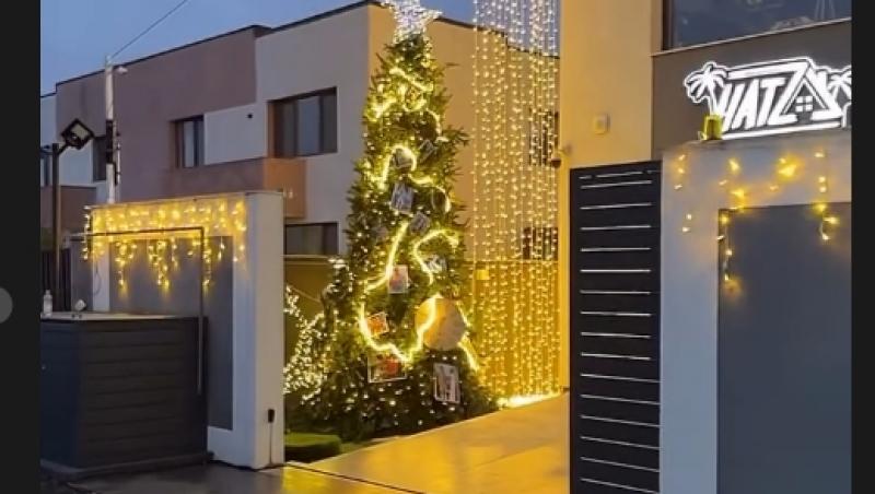 Dorian Popa și-a împodobit casa cu o decorațiune care abia a încăput pe stradă. Cum arată vila din Domnești acum