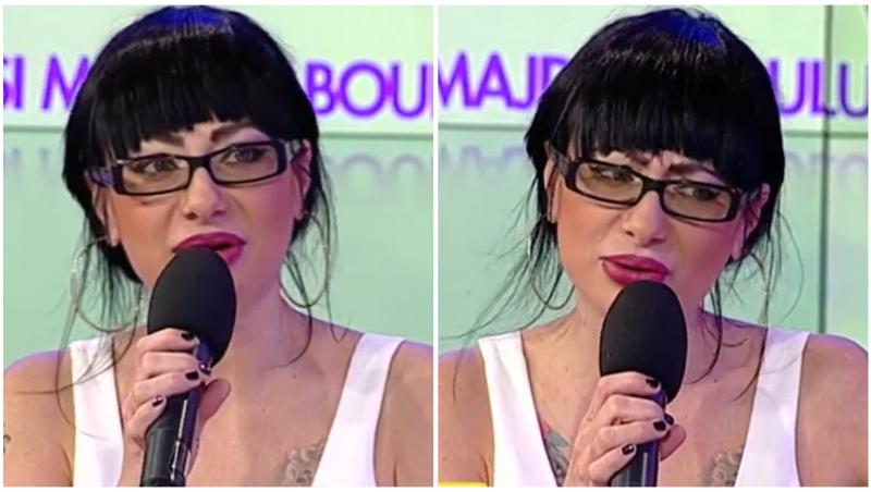 Colaj cu Ioana Popescu în două ipostaze diferite la o emisiune TV