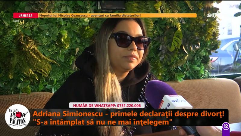 Primele declarații ale Adrianei Simionescu după ce a confirmat divorțul: „Mama și tata nu s-au opus despărțirii”