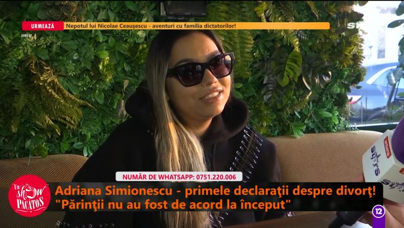 Primele declarații ale Adrianei Simionescu după ce a confirmat divorțul: „Mama și tata nu s-au opus despărțirii”