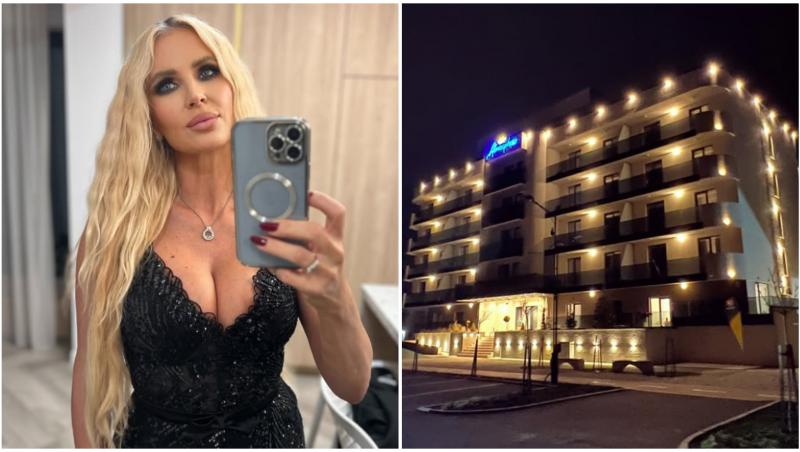 Andreea Bănică și hotelul pe care îl deține pe litoral