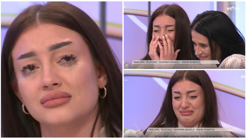 Colaj cu Roberta plangand