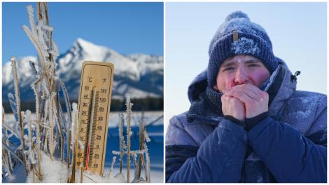 Alertă ANM! Cod galben de vreme geroasă. Se vor înregistra până la -18 grade Celsius. Ce zone sunt vizate