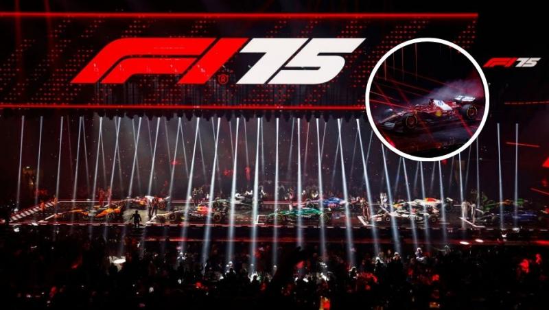 colaj monoposturi formla 1 la evenimentul de lansare pentru sezonul 2025, monopost ferrari la lansare la londra