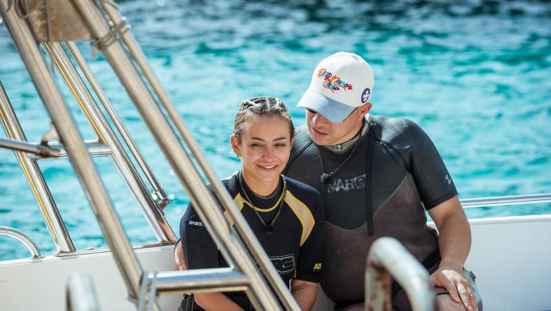 Power Couple România sezon 2, 19 februarie 2025. Proba de scuba diving a adus lacrimi și atacuri de panică pentru concurenți