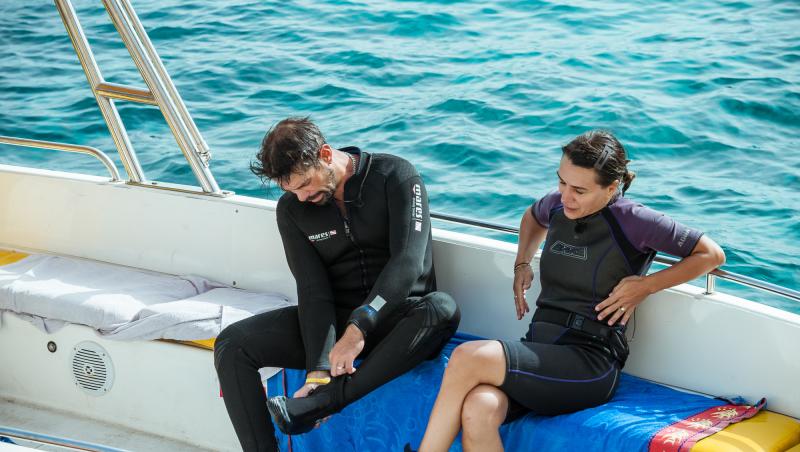 Power Couple România sezon 2, 19 februarie 2025. Proba de scuba diving a adus lacrimi și atacuri de panică pentru concurenți