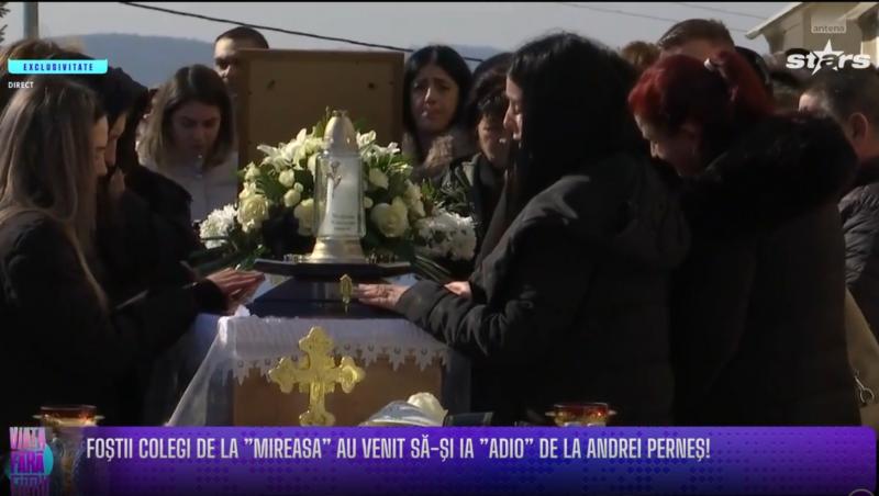 Nora, Alina și Valentin, ultim omagiu pentru Andrei Perneș. Foștii concurenți și-au găsit cu greu cuvintele | VIDEO
