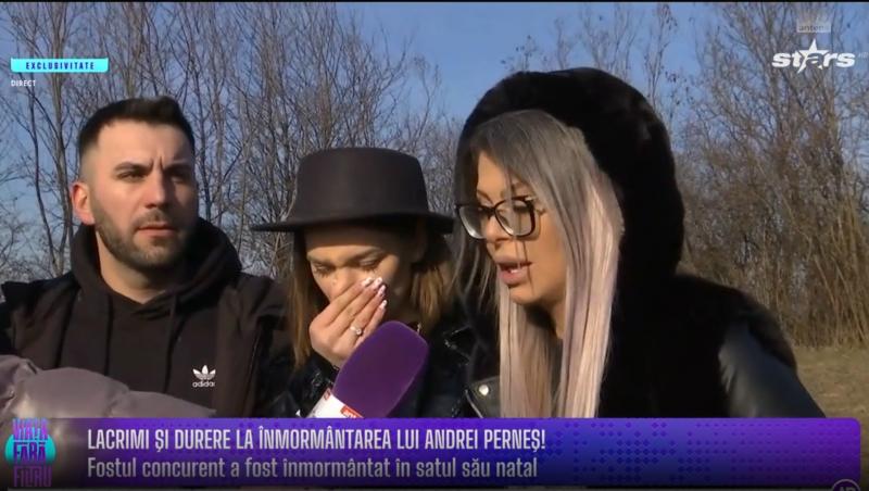 Nora, Alina și Valentin, ultim omagiu pentru Andrei Perneș. Foștii concurenți și-au găsit cu greu cuvintele | VIDEO