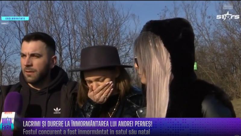 Nora, Alina și Valentin, ultim omagiu pentru Andrei Perneș. Foștii concurenți și-au găsit cu greu cuvintele | VIDEO