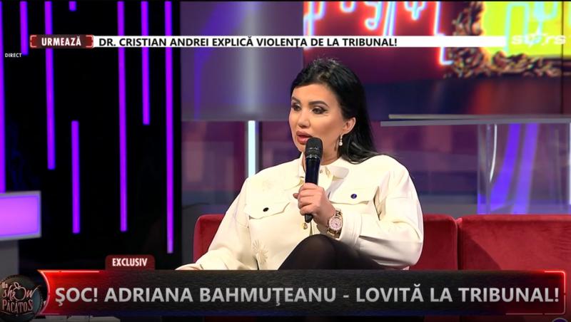 Adriana Bahmuțeanu a fost împinsă de băiatul ei la tribunal. Pe cine dă vină mama băieților lui Silviu Prigoană | VIDEO
