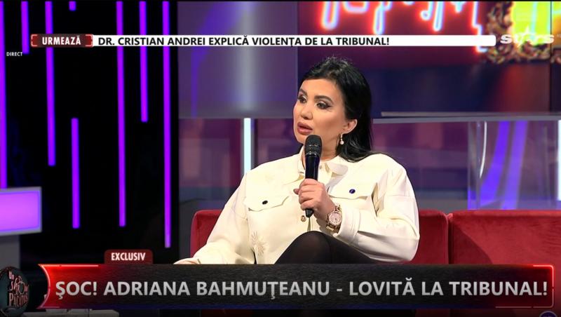 Adriana Bahmuțeanu a fost împinsă de băiatul ei la tribunal. Pe cine dă vină mama băieților lui Silviu Prigoană | VIDEO
