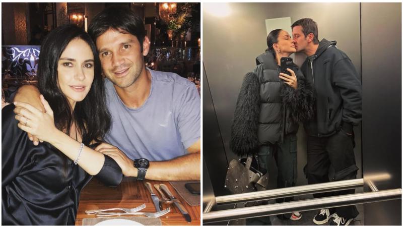 Colaj cu Adelina și Cristi Chivu în două ipostaze diferite