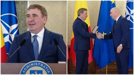 Gheorghe Hagi a fost decorat cu Ordinul Naţional „Steaua României" în grad de Cavaler. Imagini inedite de la ceremonia specială