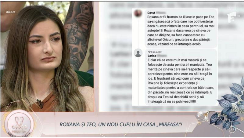 Mireasa sezonul 11, 13 martie 2025. Roxana și Teo formează un cuplu, dar bucuria le-a fost știrbită de părerea familiei băiatului