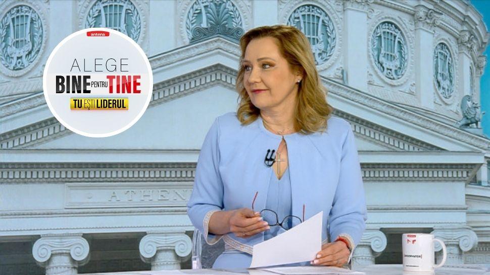 Alege BINE pentru TINE. TU ești LIDERUL. Elena Lasconi, în direct în fața românilor, la Observator. Principalele declarații
