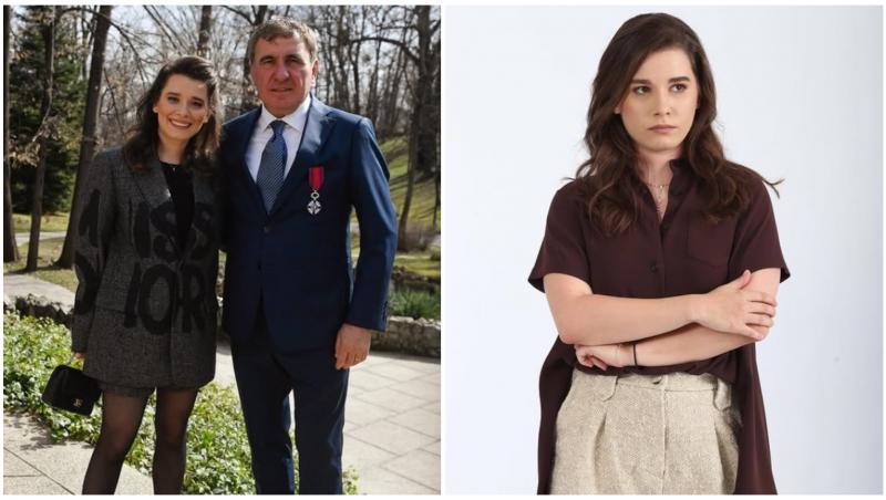 Colaj cu Kira Hagi în două ipostaze diferite alături de tatăl său, Gică Hagi