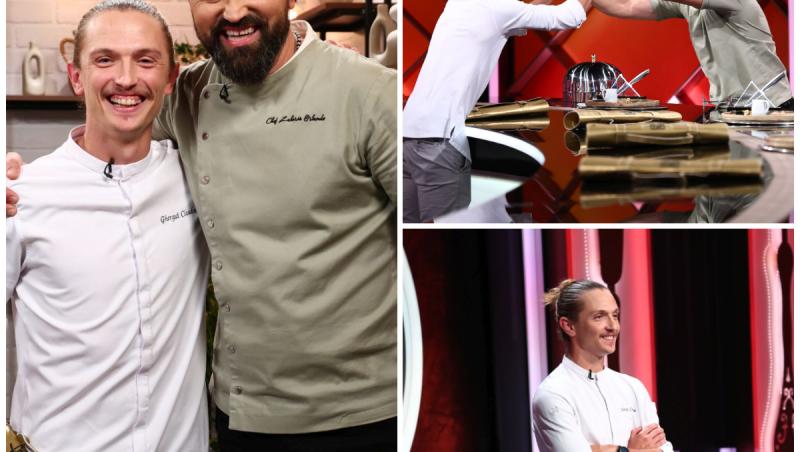 Toți jurații i-au oferit cuțitele de aur lui Claudiu Gherguț, în ediția de ieri. Concurentul a ales echipa lui Chef Orlando