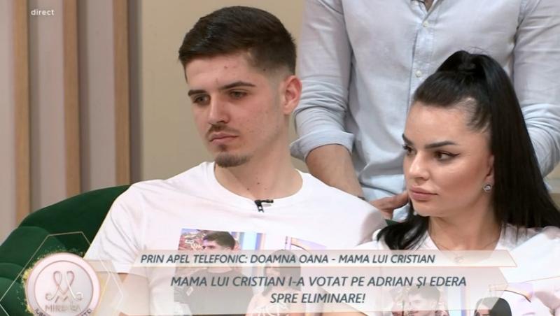 Mireasa sezonul 11. Doamna Oana, mama lui Cristian, a votat. Ce cuplu vrea să elimine