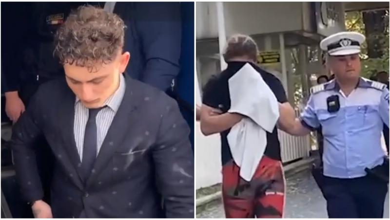 Vlad Pascu alături de un polițist