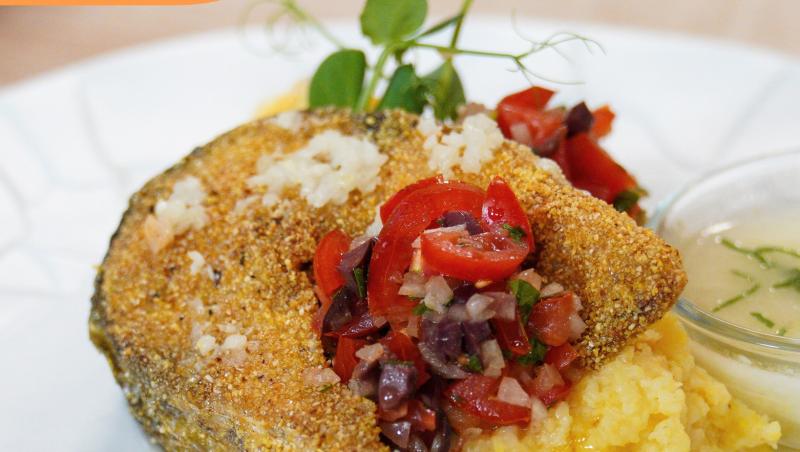 Hello Chef sezon 9, 29 martie 2025. Rețeta Roxanei Blenche pentru chefal prăjit cu mămăligă. Verdictul lui Vlad Craioveanu