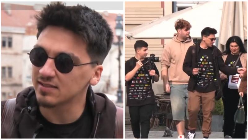 Mihai și tinerii care îl însoțesc în aventura pe jos de la Timișoara la Constanța