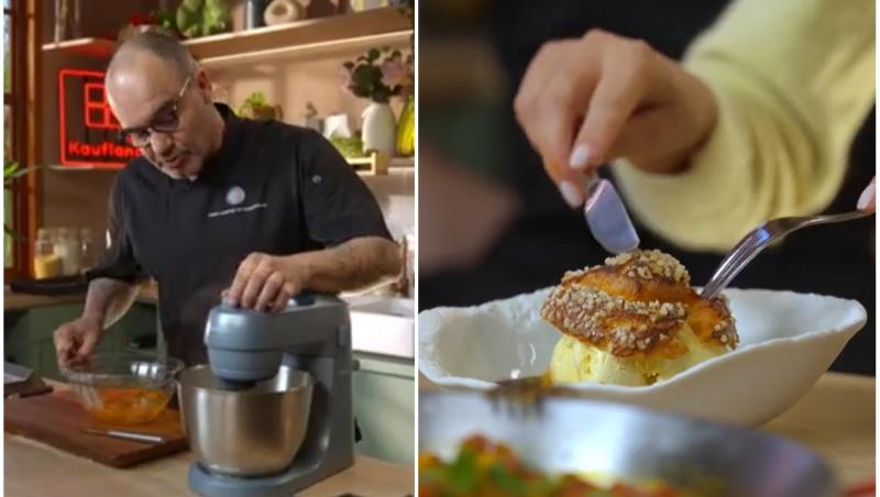 colaj foto cu chef samuel le torrelliec si poza cu reteta de choux la hello chef 2025