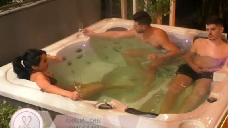 Mireasa sezonul 11, 4 martie 2025. Amalia a mers cu Ștefan și Teo în jacuzzi, dar toată atenția a fost acordată iubitului Mihaelei