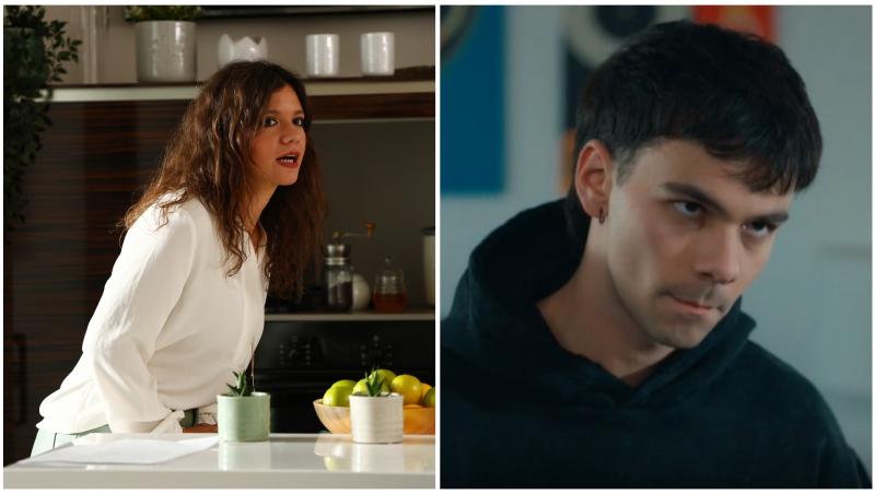 Colaj cu două personaje din serialul Ana, Mi-ai fost scrisă în ADN