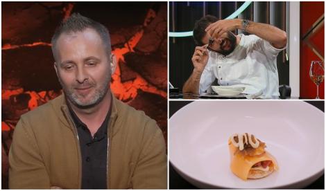 Bogdan Păun a venit la Chefi la cuțite cu un burger de struț deconstruit! Ce reacții au avut jurații când au ridicat cloșurile