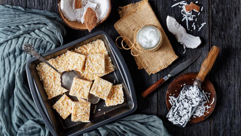 Prăjitură de post cu cocos fără coacere