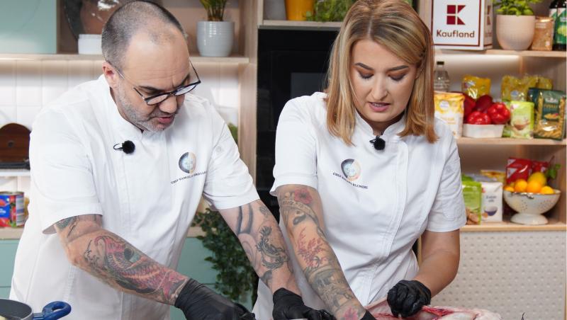 Hello Chef sezon 9, 12 aprilie 2025. Rețeta Roxanei Blenche pentru piftie de știucă cu icre de morun. Ce a votat Bogdan Simion