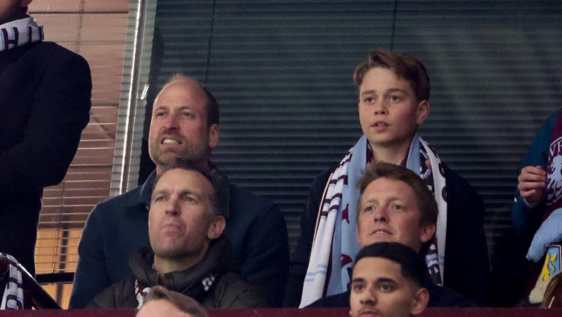 Prințul George, apariție rară în public alături de nașul lui de botez, Ducele de Westminster. Unde au fost surprinși