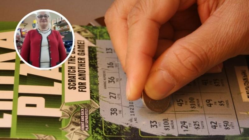 mână care răzuiește un loz cu o monedă și vasilica popa