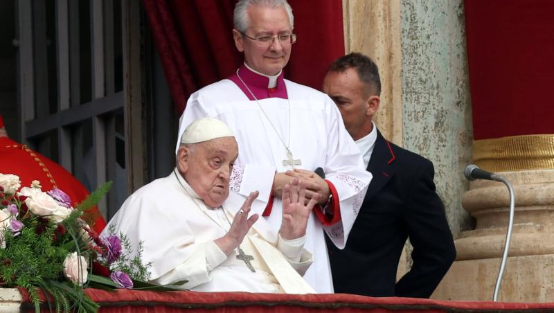 Ultimele imagini cu Papa Francisc în viață, de Paște. Cum a apărut în fața credincioșilor. Ce detaliu a ieșit la iveală